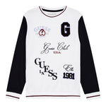 Guess Felpa Bicolore con Stampa Bianco per Neonato N5YQ07K8VA4 BIANCO GUESS 