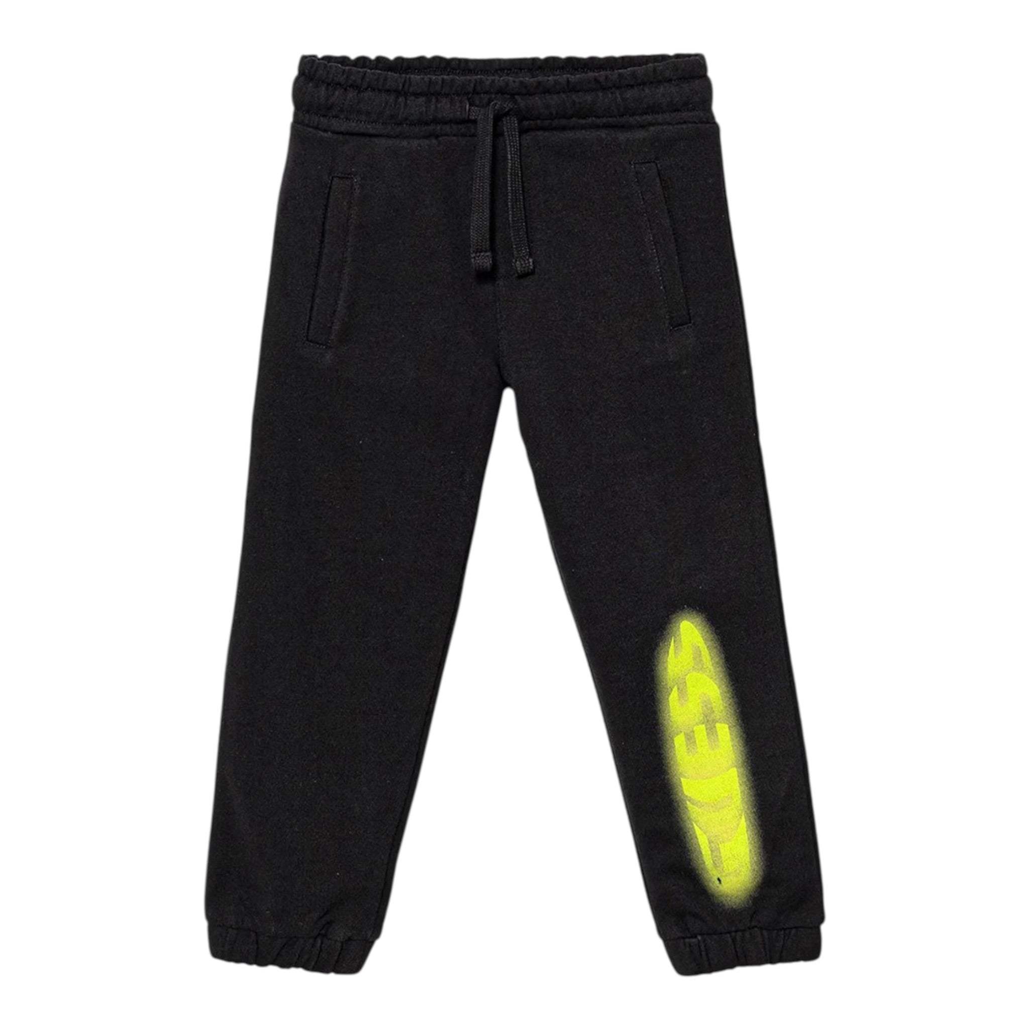 Guess Pantalone Modello Tuta tinta unita con Stampa Nero per Neonato N5YQ18KAD74N NERO GUESS 