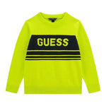 Guess Maglia tinta unita con Stampa Verde per Neonato N5YR01Z0140 VERDE GUESS 