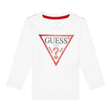 Guess Shirt tinta unita con Stampa Bianco per Neonato N84I24K8HM0X BIANCO GUESS 