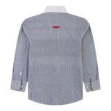 Harmont & Blaine Camicia Manica Lunga Fantasia A Righe Blu per Bambino 202JC010 BLU HARMONT & BLAINE 
