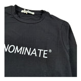Hinnominate Shirt Girocollo tinta unita con Logo Nero per Bambino 3631M00082 NERO HINNOMINATE 