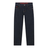 Hugo Jeans tinta unita con Logo Blu per Bambino G00191 BLU HUGO 