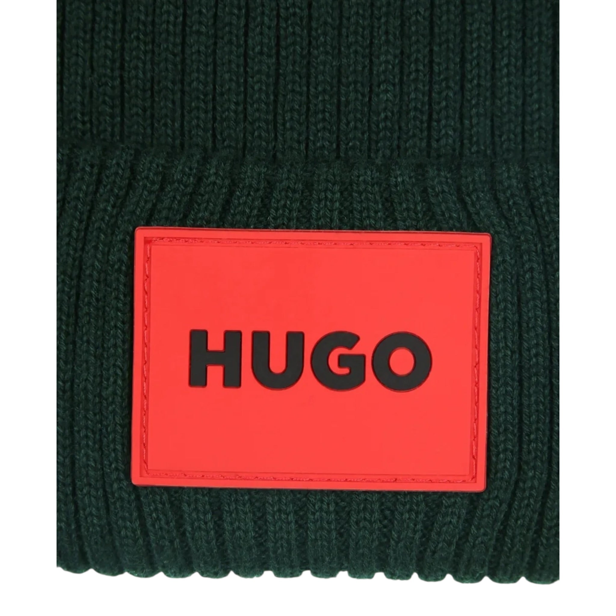 Hugo Cappello tinta unita con Logo Verde per Bambino G00259 VERDE HUGO 