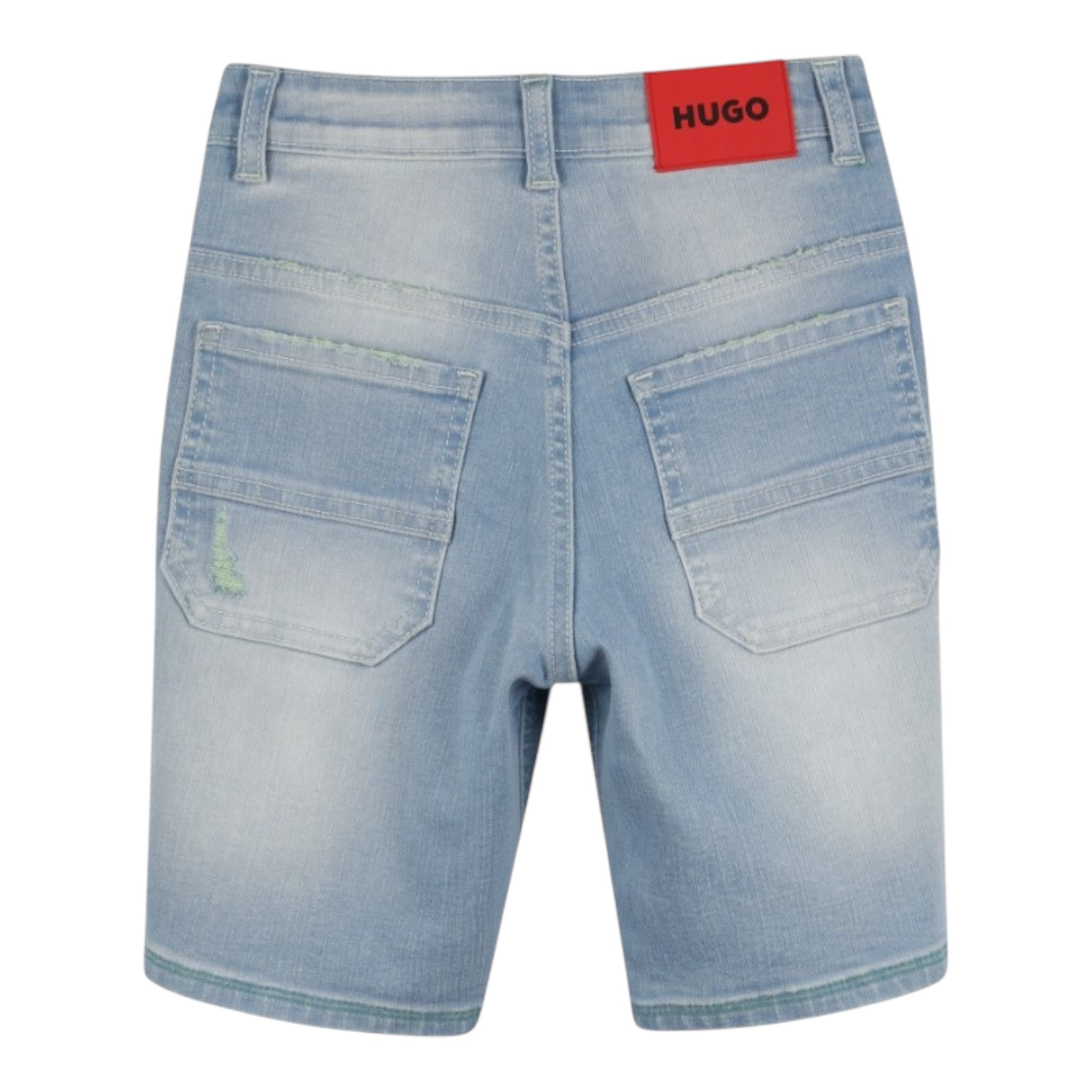 Hugo Bermuda In Denim tinta unita Azzurro per Bambino G00373 AZZURRO HUGO 