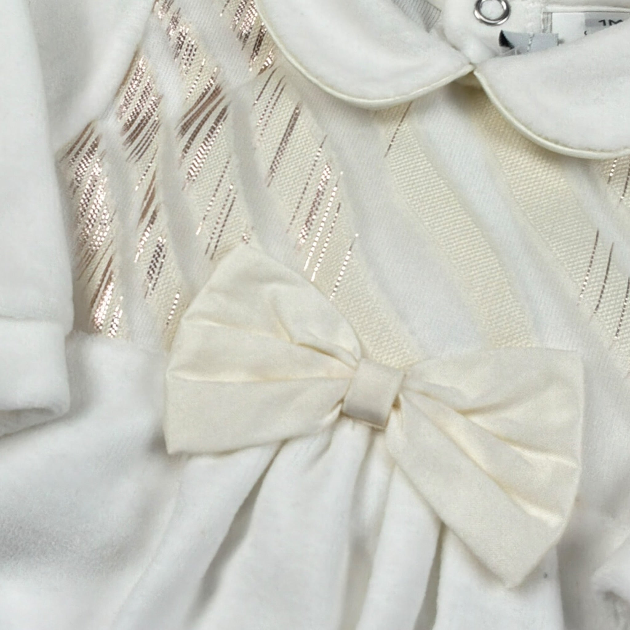 I Delfi Tutina tinta unita con Applicazione Bianco per Neonata 24A4560 BIANCO I DELFI 