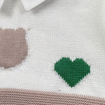 I Delfi Maglia Bicolore Mezza Manica Bianco/Beige per Neonata 24P3328 BIANCO/BEIGE I DELFI 