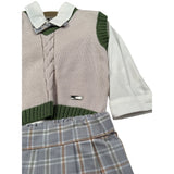 I Delfi Completo 4 Pezzi Gilet-Camicia-Bermuda-Papillon Beige per Neonato 25A6359 BEIGE I DELFI 