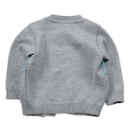 I Delfi Cardigan tinta unita con Ricami Grigio per Neonato 25A6467 GRIGIO I DELFI 
