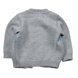 I Delfi Cardigan tinta unita con Ricami Grigio per Neonato 25A6467 GRIGIO I DELFI 