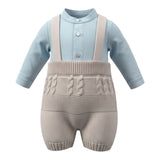 I Delfi Completo 2Pz Salopette-Camicia Azzurro per Neonato 25A6488 AZZURRO I DELFI 