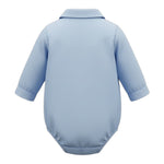 I Delfi Camicia tinta unita Modello Body Azzurro per Neonato B601 AZZURRO I DELFI 