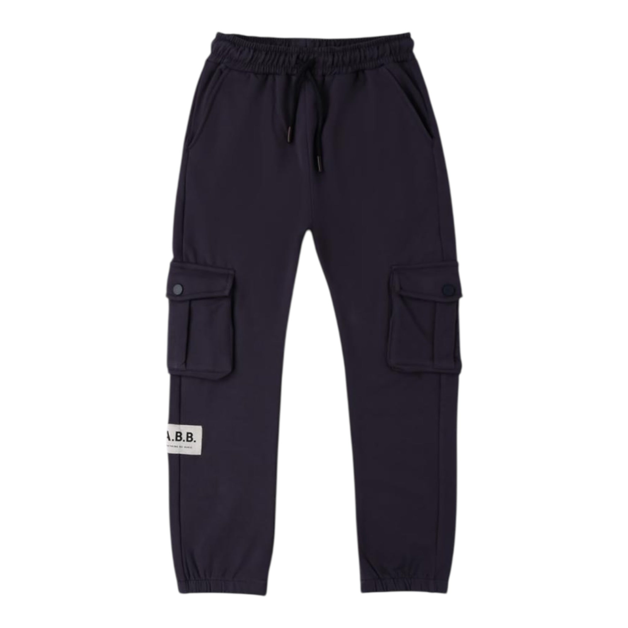 I Do Pantalone Modello Tuta tinta unita con Elastico In Vita Nero per Bambino 4F465 NERO I DO 