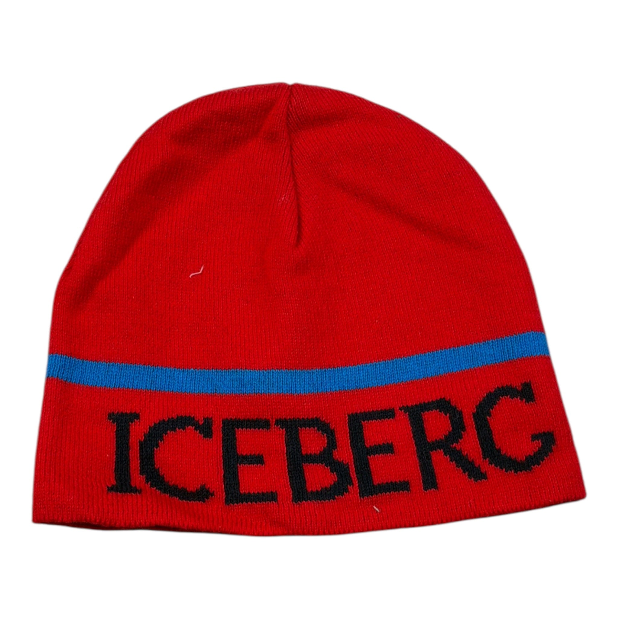 Iceberg Cappello tinta unita con Logo Rosso per Neonato CAICE4302B ROSSO ICEBERG 