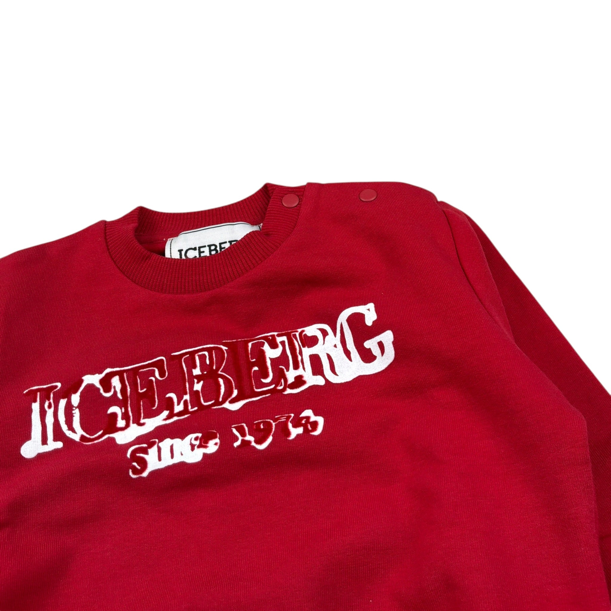 Iceberg Completo 2Pz Bicolore Felpa-Pantalone Rosso/Blu per Neonato CEICE6306N ROSSO/BLU ICEBERG 