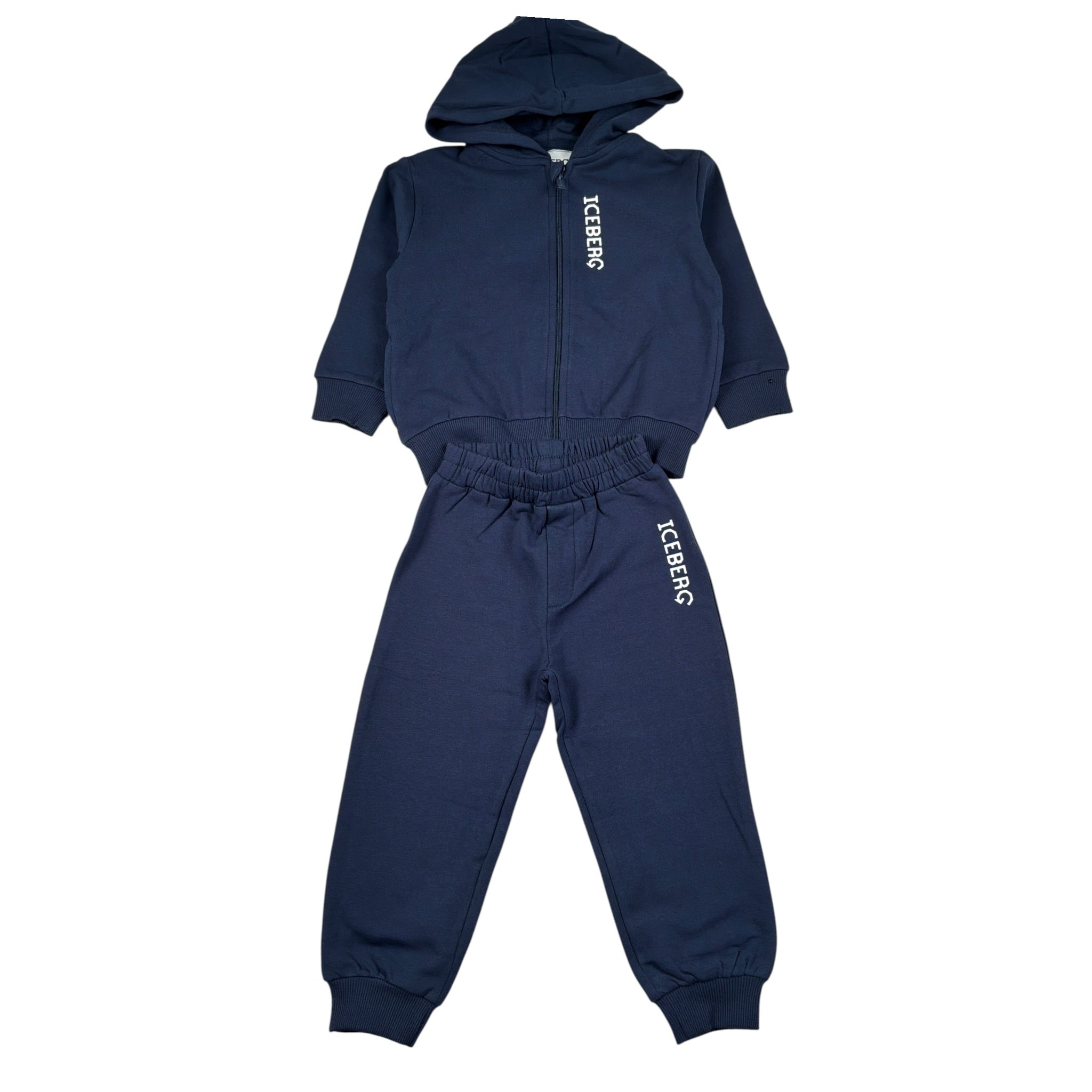 Iceberg Completo 2 Pezzi Felpa-Pantalone tinta unita Blu per Bambino CFICE6301NJ BLU ICEBERG 