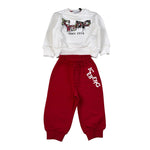 Iceberg Completo 2Pz Felpa-Pantalone con Stampa Bianco/Rosso per Neonato CFICE6304NXX BIANCO/ROSSO ICEBERG 