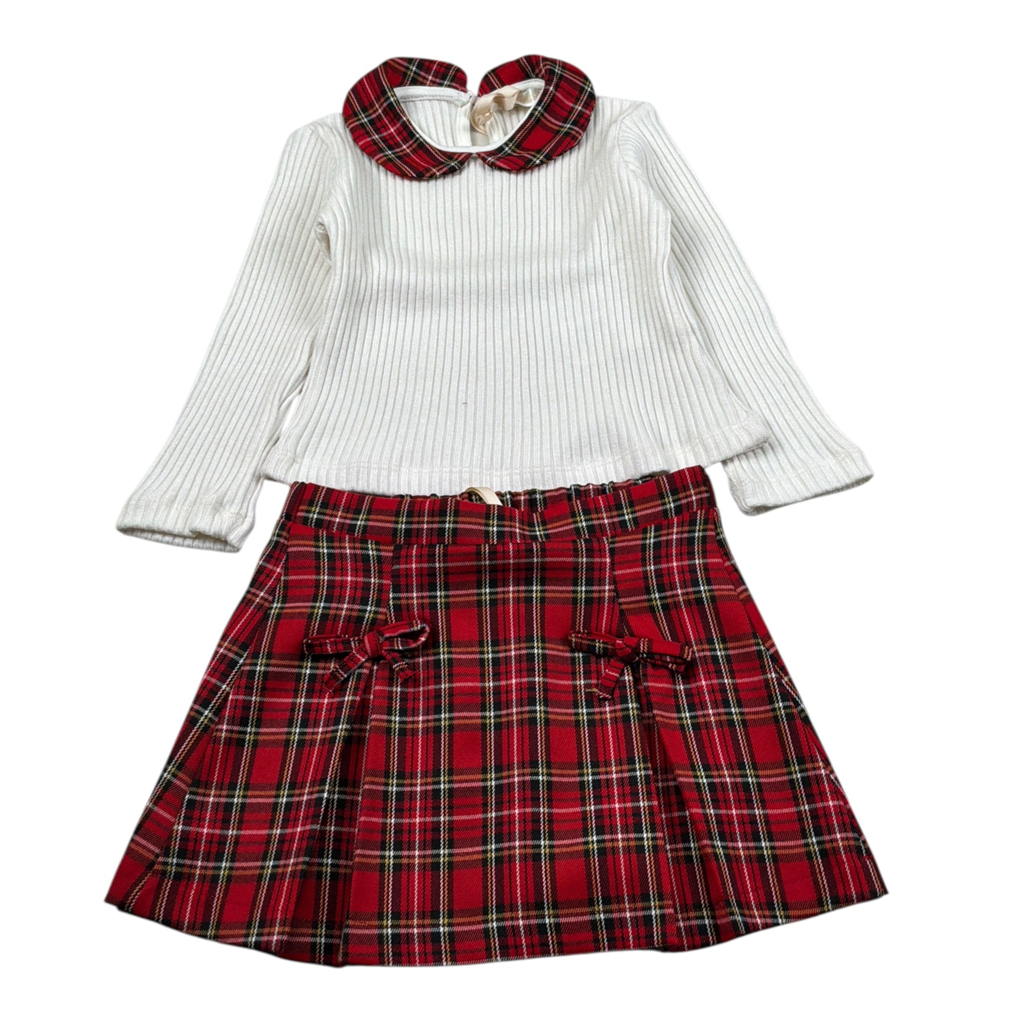Meilisa Bai Completo 2 Pezzi Maglia-Gonna Bianco/Rosso per Neonata FL6696 BIANCO/ROSSO MEILISA BAI 