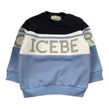 Iceberg Felpa tinta unita con Logo Girocollo Blu per Neonato MFICE6320B BLU ICEBERG 