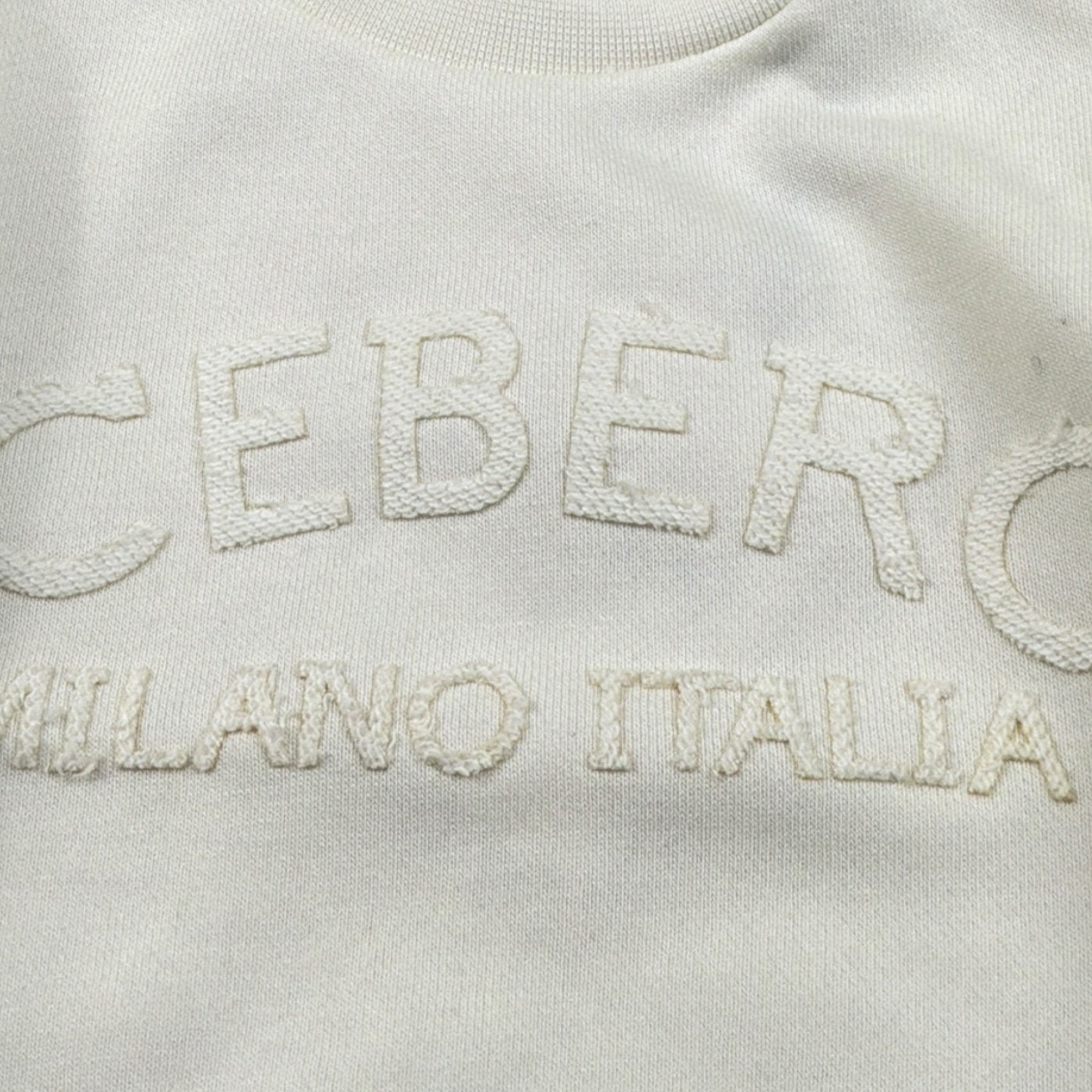 Iceberg Felpa tinta unita con Stampa Bianco per Neonato MFICE6325B BIANCO ICEBERG 