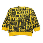 Iceberg Felpa Chiusa Girocollo tinta unita con Stampe Giallo per Neonato MFICE6331BNX GIALLO ICEBERG 