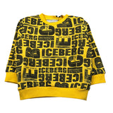 Iceberg Felpa Chiusa Girocollo tinta unita con Stampe Giallo per Neonato MFICE6331BNX GIALLO ICEBERG 