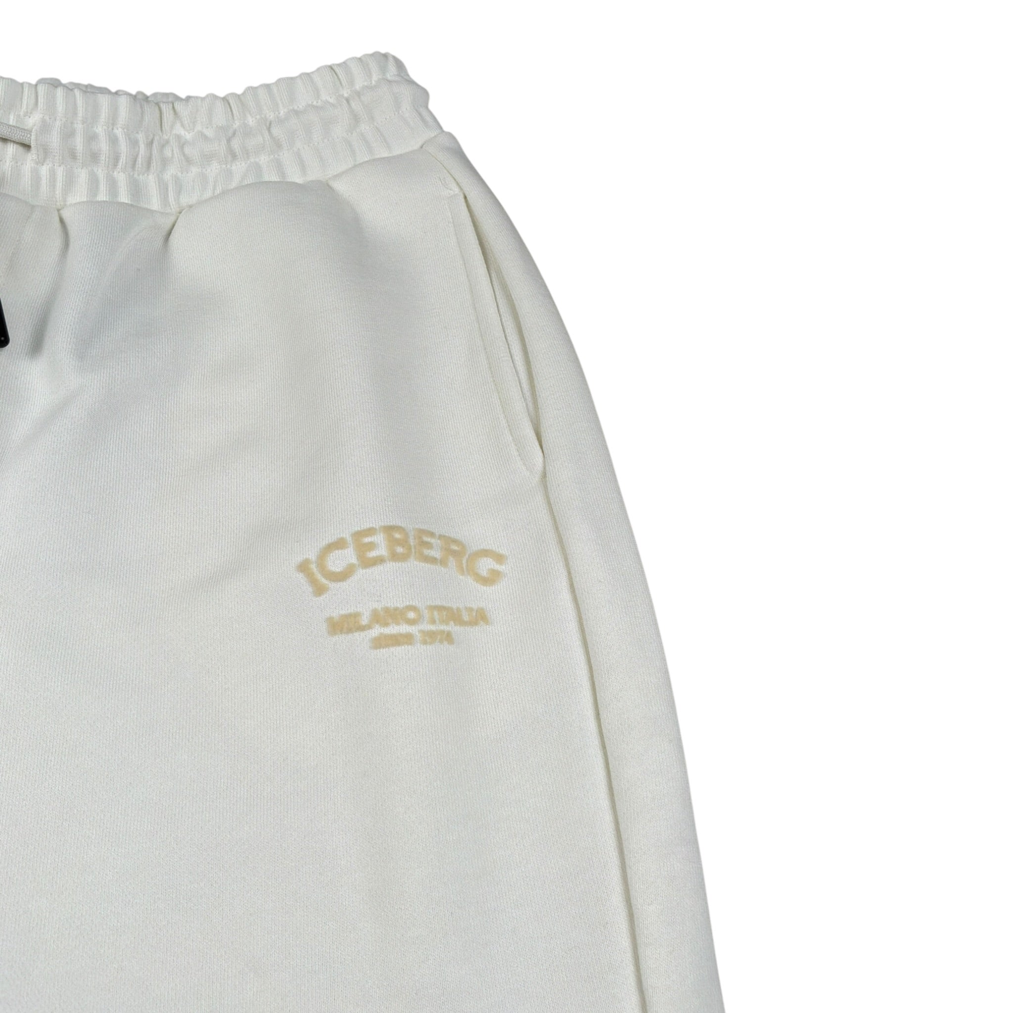 Iceberg Pantalone Tuta tinta unita con Logo Panna per Bambino PFICE6301J PANNA ICEBERG 
