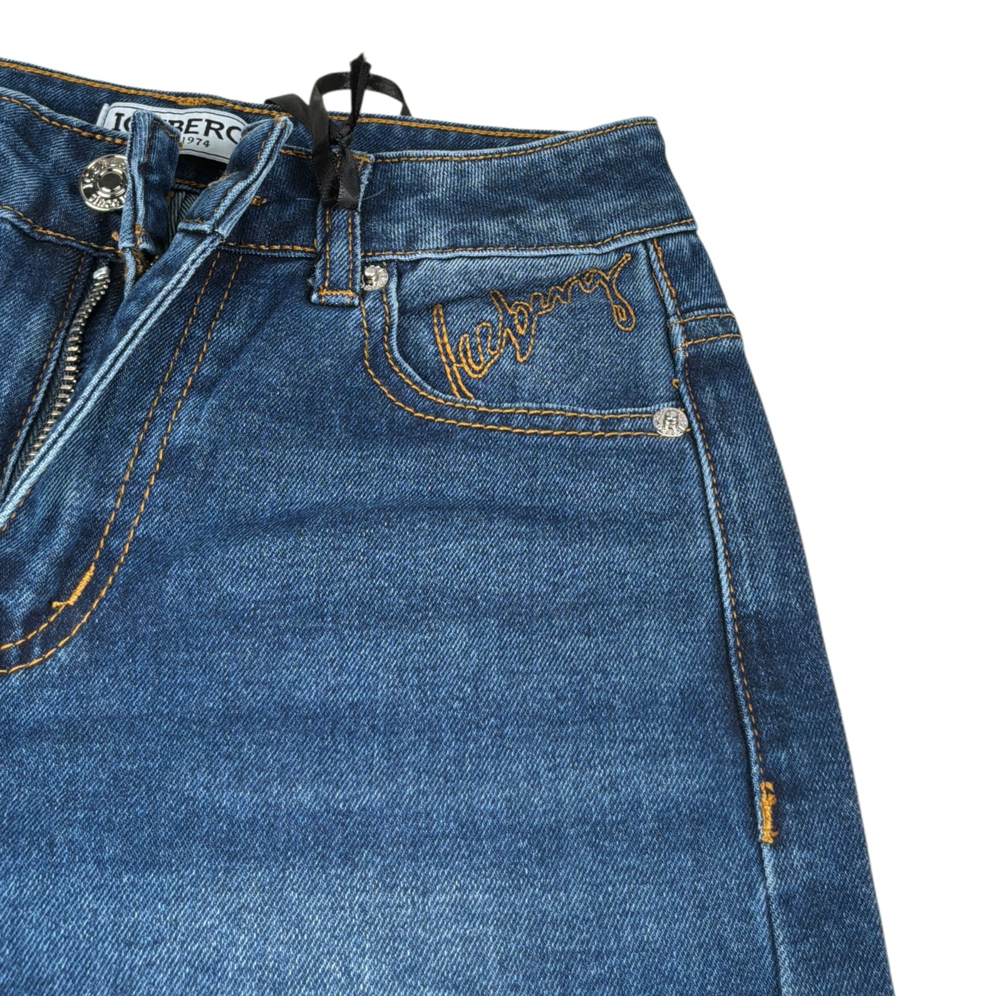 Iceberg Jeans tinta unita Modello Palazzo Blu per Bambina PTICE6356J BLU ICEBERG 
