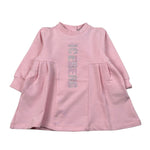 Iceberg Abito Manica Lunga Tinta Uita con Logo Rosa per Bambina VSICE6360B ROSA ICEBERG 