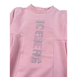 Iceberg Abito Manica Lunga Tinta Uita con Logo Rosa per Bambina VSICE6360B ROSA ICEBERG 