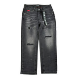 Icon Jeans tinta unita con Strappi Nero per Bambino IBDT00720 NERO ICON 
