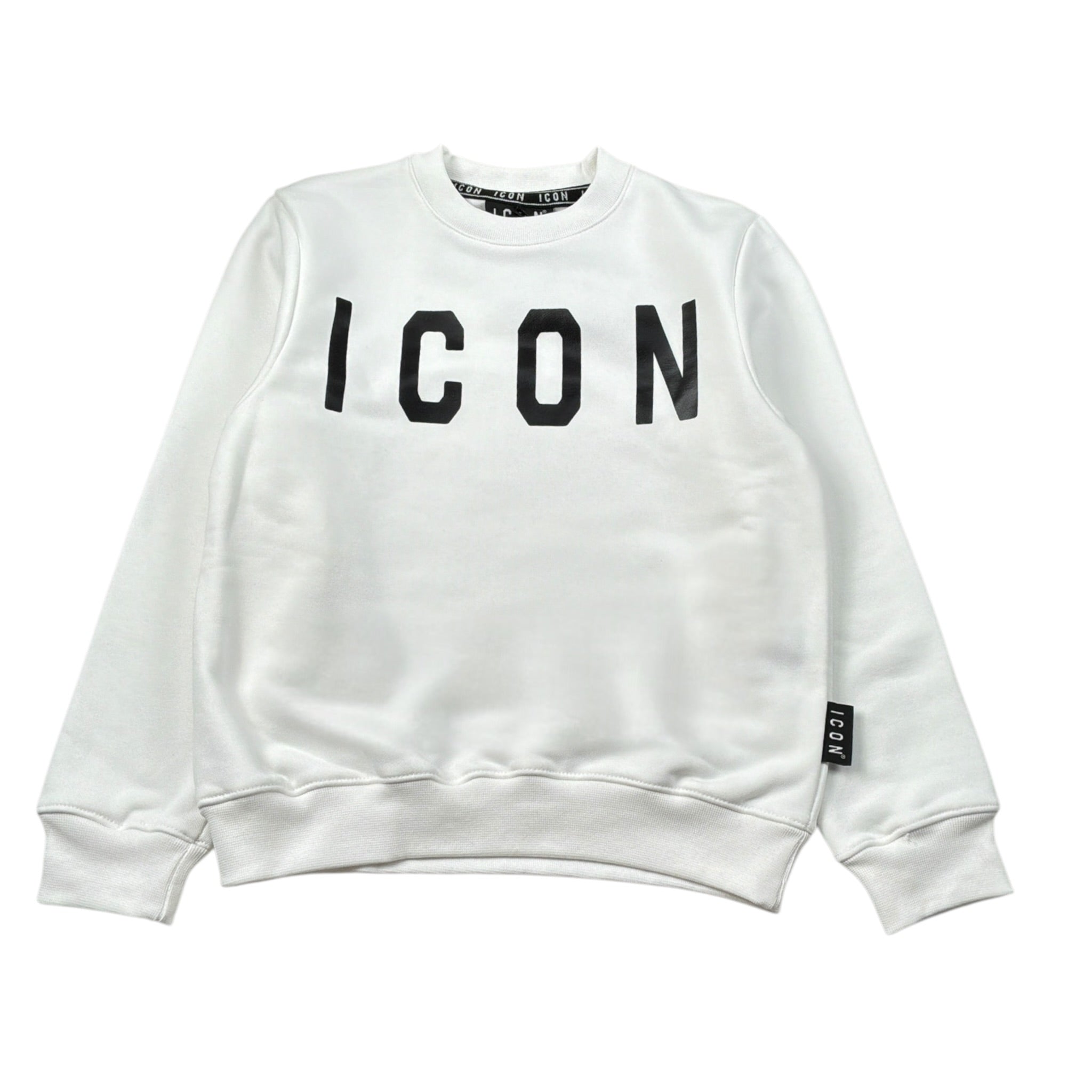 Icon Felpa tinta unita con Stampa Bianco per Bambino IBSW00750 BIANCO ICON 