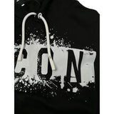 Icon Felpa Chiusa con Cappuccio tinta unita con Logo Nero per Bambino IBSW0076 NERO ICON 