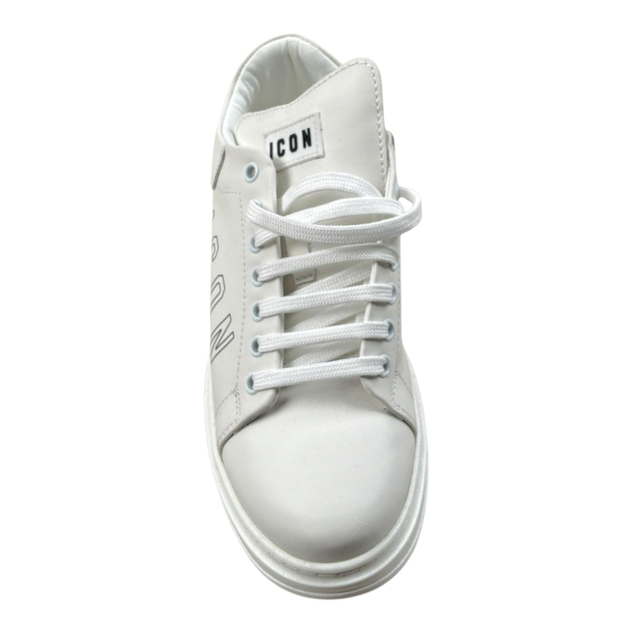 Icon Sneakers tinta unita con Stampa Bianco per Bambino IC1006 BIANCO ICON 