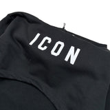 Icon Felpa tinta unita con Cappuccio E Stampa Nero per Bambina IGSW00536 NERO ICON 