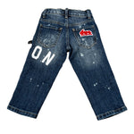 Icon Jeans tinta unita con Girovita Regolabile Blu per Neonato INBDT00821 BLU ICON 