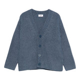 Il Gufo Cardigan tinta unita con Scollo A V Blu per Bambino A25GGF0009EM223 BLU IL GUFO 