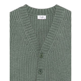 Il Gufo Cardigan tinta unita con Scollo A V Verde per Neonato A25GGF0009EM223N VERDE IL GUFO 