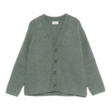 Il Gufo Cardigan tinta unita con Scollo A V Verde per Bambino A25GGF0009EM223 VERDE IL GUFO 