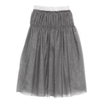 Il Gufo Gonna tinta unita con Tulle Grigio per Bambina A25GGN0007H4003 GRIGIO IL GUFO 