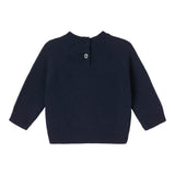 Il Gufo Maglia Girocollo Tinta Nita con Ricamo Blu per Neonato A25GMA0008EM220 BLU IL GUFO 