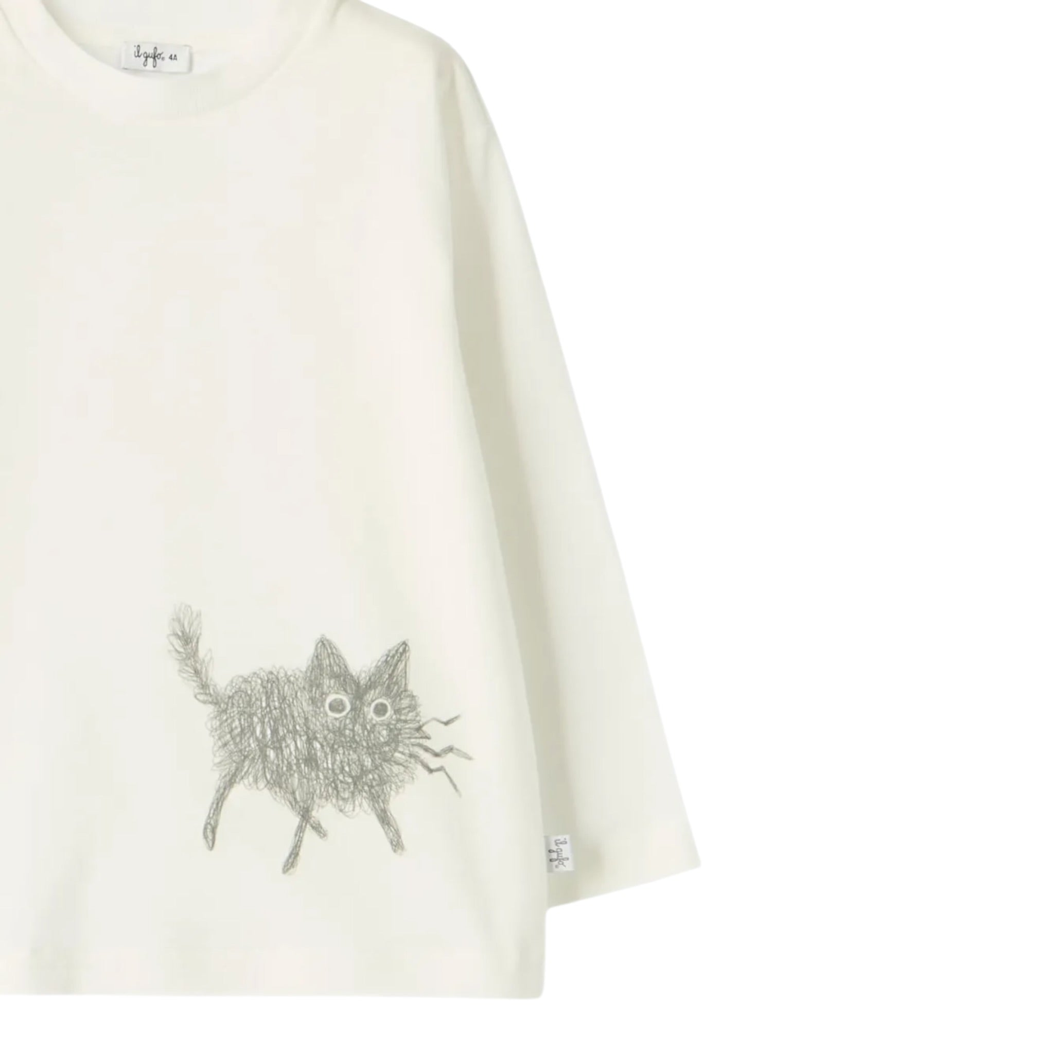 Il Gufo Shirt tinta unita con Stampa Bianco per Neonato A25GTA0002MF002 BIANCO IL GUFO 