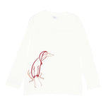 Il Gufo Shirt Girocollo tinta unita con Stampa Bianco per Neonata A25GTA0008MF002N BIANCO IL GUFO 