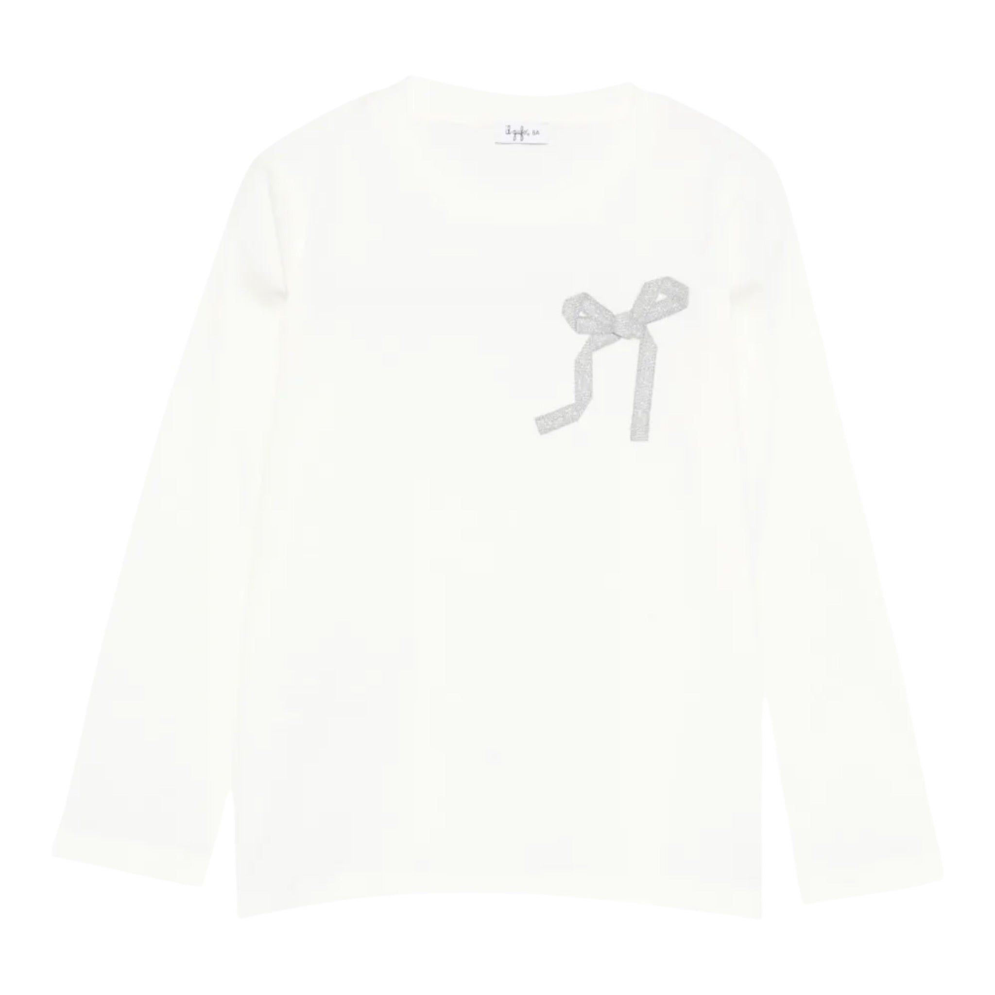 Il Gufo Shirt tinta unita con Applicazione Bianco per Neonata A25GTA0018MF002N BIANCO IL GUFO 