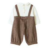 Il Gufo Tutina Manica Lunga Bicolore Marrone per Neonato A25GTL0005C0074 MARRONE IL GUFO 