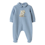 Il Gufo Tutina Manica Lunga tinta unita Azzurro per Neonato A25GTP0005M0100 AZZURRO IL GUFO 
