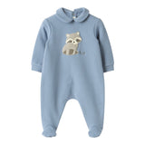 Il Gufo Tutina Manica Lunga tinta unita Azzurro per Neonato A25GTP0005M0100 AZZURRO IL GUFO 