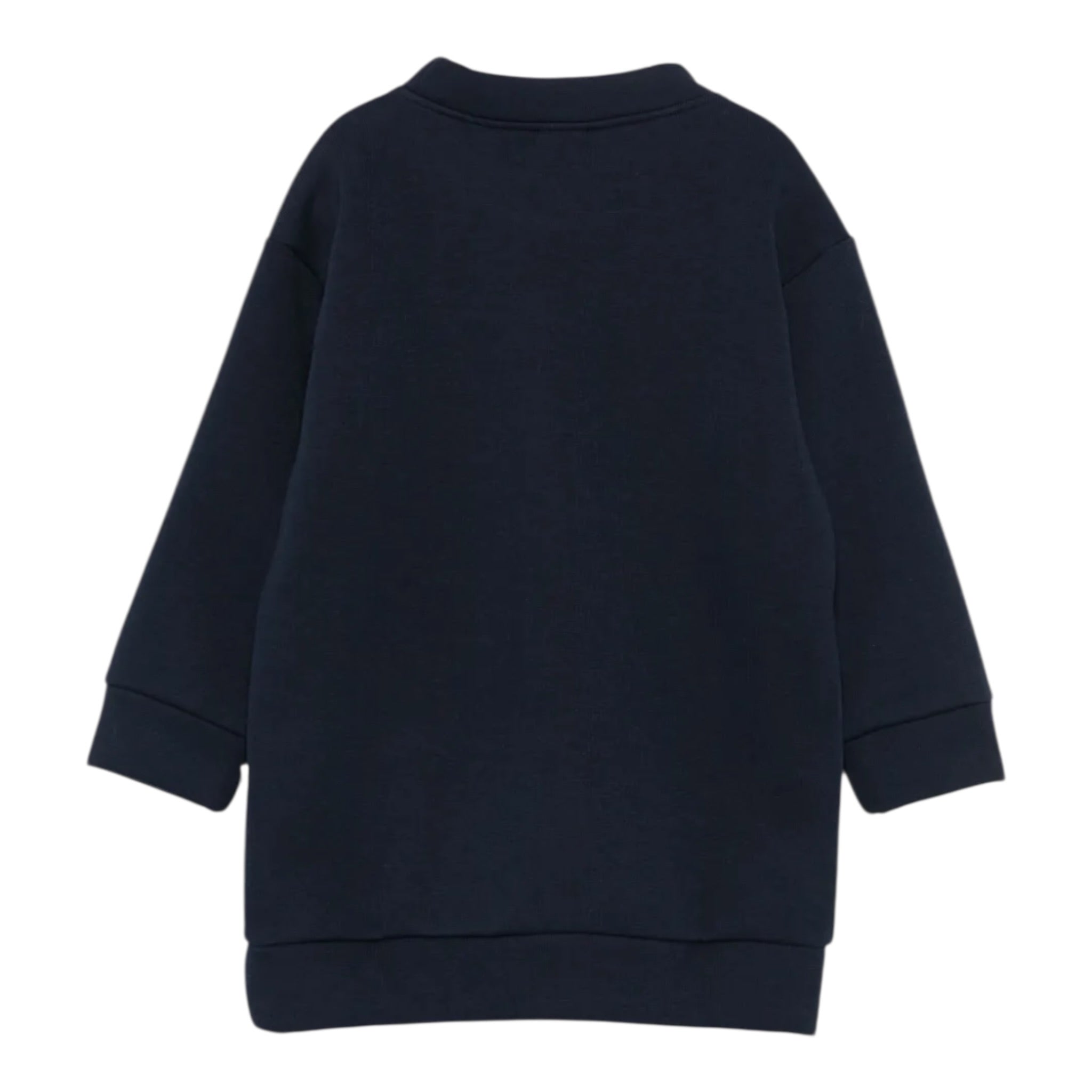 Il Gufo Abito Manica Lunga tinta unita con Ricamo Blu per Bambina A25GVL0005M0154J BLU IL GUFO 