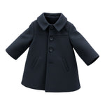 Isabel & Martinez Cappotto tinta unita con Bottoni Blu per Neonata IM24A278 BLU ISABEL & MARTINEZ 