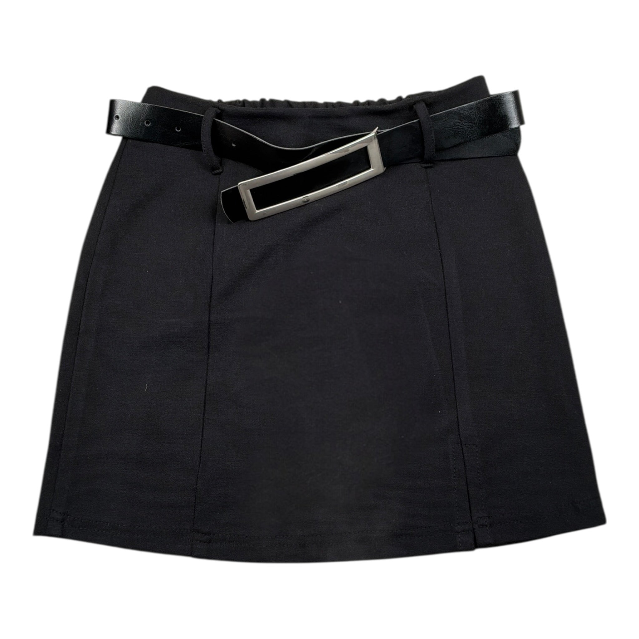 J'Aime' Gonna tinta unita con Cintura Nero per Bambina 5412G NERO J'AIME' 